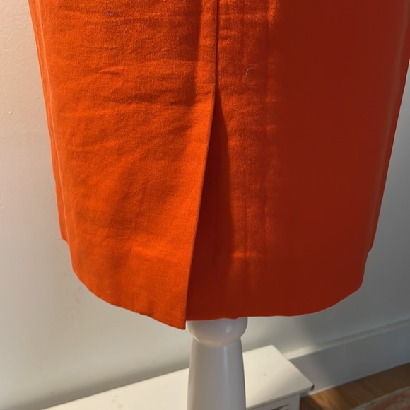 J.CREW Suiting DressClassic Orange Sleeveless Fitted fully lined Dress in Size 8 - Picture 7 of 13